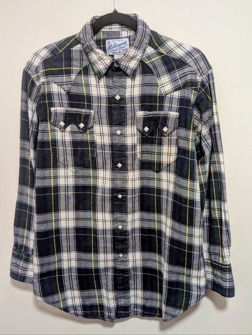 Rockmount | Heritage Plaid Western Flannel In Green/Blue